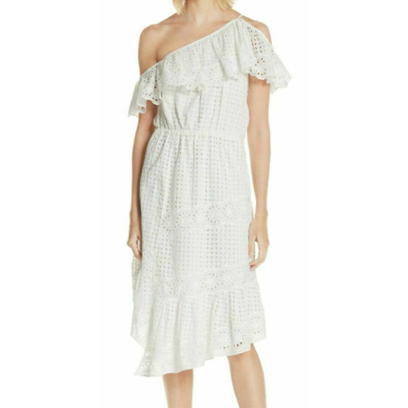 Joie Women's White Eyelet Summer Dress Large NWT $398 - Picture 1 of 7